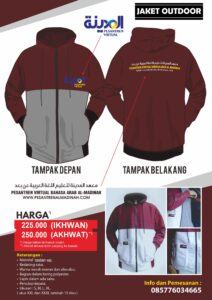 Pemesanan Jaket Pesantren Virtual Bahasa Arab Al-Madinah (Model Indoor dan Outdoor) - Pesantren Virtual Bahasa Arab Al-Madinah - Bahasa Arab Online