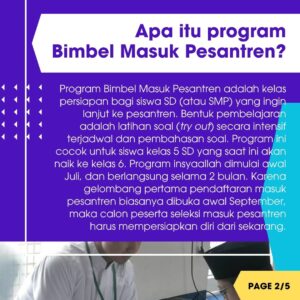 Program Bimbel Masuk Pesantren (Kelas Persiapan Seleksi Masuk Pesantren) - Pesantren Virtual Bahasa Arab Al-Madinah - Bahasa Arab Online